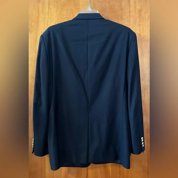 Ralph Lauren Navy Blue blazer w gold buttons 100% wool 42R worn once - Picture 7 of 16